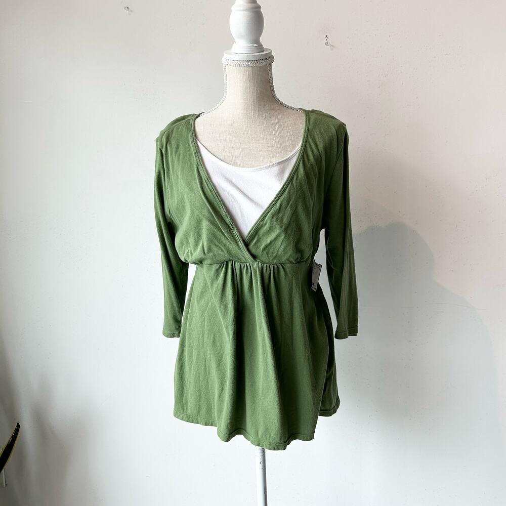 L Motherhood Green Long Sleeve